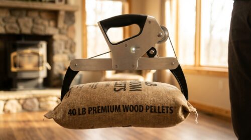 objevte revoluční inovaci pro uživatele pelletových kamen, která usnadňuje manipulaci s těžkými pytli pelet a zlepšuje komfort používání.